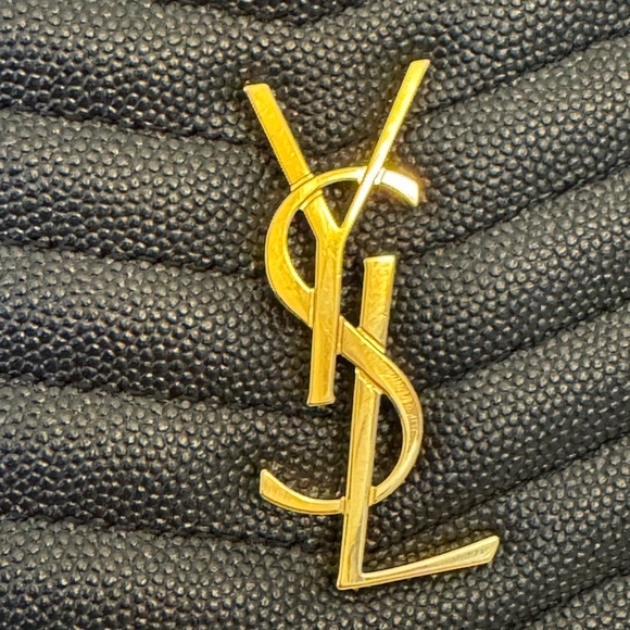 Saint Laurent Grain De Poudre Matelasse Monogram Mini Lou Camera Bag Black - Picture 15 of 16